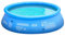 Outsunny Piscina Gonfiabile da Giardino per 3-4 Persone in PVC a 3 Strati con Valvola di Scarico e Pompa Manuale Inclusa, Φ274x76cm, Blu