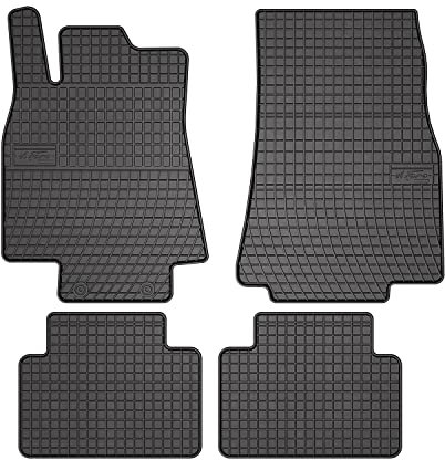 OMAC Gummi Fußmatten kompatibel mit Mercedes A Klasse W169 2004-2012 Automatten Schwarz 4X