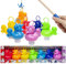Color Baby Enten Angelspiel Jahrmarkt XL Set mit 2 Holzangeln und 7 Einhorn-Enten
