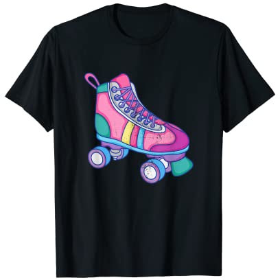 Coole Rollerskates Skating-Fans bunte Rollschuhschuhe T-Shirt