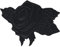 Black Rose Patch schwarze Rose Aufnäher gestickt |Rosen Aufbügler/Applikation Heavy Metal Gothic Bügelbild zum annähen/aufbügeln | schwarze Rose Deko - 85x60mm
