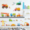 DECOWALL DW-1612 Baustelle, Kinder-Wandaufkleber, Abziehen und Aufkleben, abnehmbar, für Kinderzimmer, Schlafzimmer, Wohnzimmer, Kunst, Wandbilder, Dekorationen