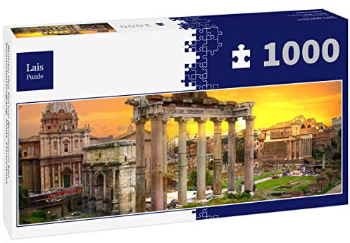 Lais Puzzle Ruinen des Forum Romanum bei Sonnenuntergang, Rom, Panorama 1000 Teile Panorama
