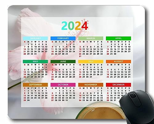 YENDOSTEEN 2024 Kalender Mauspad,Form Form Leichte Größe Mauspads für Computer,Laptop,PC,Büro & Zuhause Kalender 369