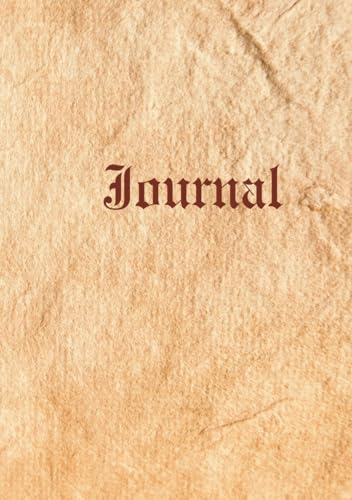 Parchment Paper Style Hardcover Lined Journal 7x10 - Notebook for Writing, Sketching, Note Taking, 250 Pages