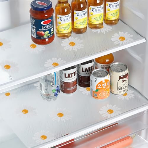 10 Pièces Tapis de Réfrigérateur Lavable, 30×40cm Tapis de Frigo Réutilisable, Tapis de Tiroir, Antidérapant, Tapis de Refrigerateur Antibactérien EVA, pour Cuisine, Réfrigérateur et Armoire