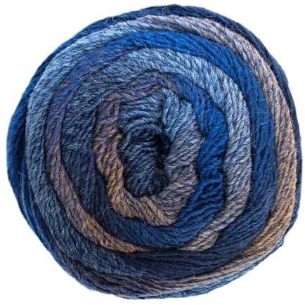 Frida's Wollhaus Pro Lana 150 g Diamant Stricken Häkeln Farbverlaufswolle Multicolorgarn Wolle 15 Farben (92 | Blau-hellblau-braun)