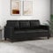 ZEYUAN 3-Sitzer-Sofa Schwarz 180 cm Kunstleder, Sofa Wohnzimmer, Jugendsofa, Relaxsofa, Sofas & Couches, Sofa Für Schlafzimmer, Jugend Kinderzimmer