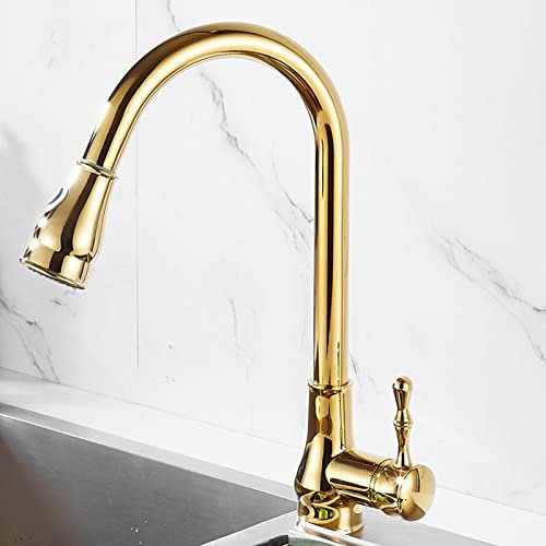 Robinets, robinets d'évier de cuisine avec robinet d'évier extractible, mitigeur de cuisine pivotant et rétractable