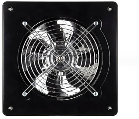 HAILM Kitchen Exhaust Fan, Stainless Steel Bathroom Thin Fan, Wall Mounted Household Ventilation Fan, with Backdraft Damper for Home Office Commercial Use,8inch