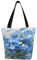 BeNtli Umhängetasche, Canvas Tote Große Tasche Damen Casual Handtasche Wiederverwendbare Einkaufstaschen,Aquarell-Vergissmeinnicht-Blumen