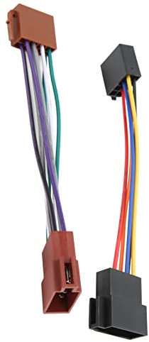 16-poliges ISO-Radio-Empfängerkabel, Stecker auf Buchse, ISO-Radio-Kabelstecker, Kabelbaum-Adapterstecker, ISO-Radio-Kabelbaum-Adapter für Autoradio, Autoradio-Kabelbaum-Adapter,
