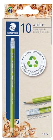 STAEDTLER Wopex Pencils, Pack of 10 Pencils, 182 CD10A6