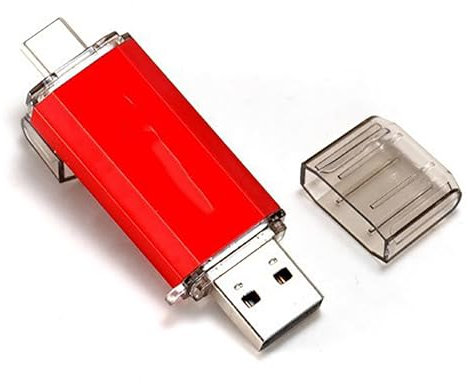 Neoreser Tipo C Memoria USB 64gb, Pendrive USB C 64 GB 2 en 1 Tipo C Y USB 3.0 Memoria Flash 64gb Portátil USB C Stick para PC, Tabletas, Macbook, Smartphones USB-C, Huawei, Mi, Oneplus etc, Rojo
