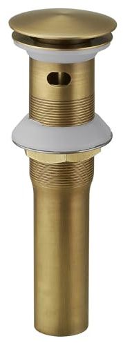 Homevacious Antique Brass Bathroom Sink Drain Pop up Drain with Overflow Rustproof Bathroom Sink Stopper with Detachable Strainer Basket All Metal Rustproof Fits 1-1/2 to 1-3/4 Sink Hole