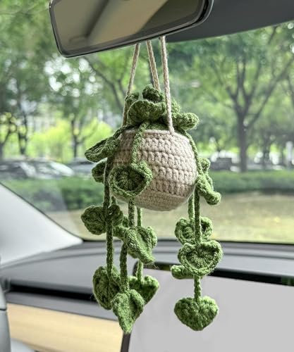 Flaconi Auto Deko Innenraum,Rückspiegel Anhänger,Auto Deko,Auto Hängende Ornament,Dekor Auto Zubehör für Frauen Innenraum,Niedliche Hängende Ornament für Auto,Geeignet für Alle Autos