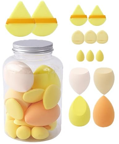 14pieces Makeup Blender Sponge Set, Beauty Foundation Sponges Blender, Soft Beauty Sponge Blender And Powder Puff, Long Lasting Beauty Sponge Wet & Dry Use, For Foundation, Concealer, Setting Powder