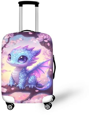 Dremagia Verdickte Reisegepäck-Abdeckung, 45,7 cm, 61 cm, 66 cm, 71,2 cm, 76,2 cm, 76,2 cm, 81,3 cm,, Drachenkirschblüte, M(for 22-25 inch luggage)