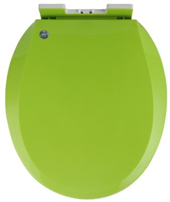 Giural Farbe WC Sitz, Klodeckel Mit Absenkautomatik Und Quick-Release, Toilettendeckel Mit Absenkautomatik, Antibakterielle Klobrille O-Form PP Toilettensitz,WC Deckel 36 * 41Cm,Grün