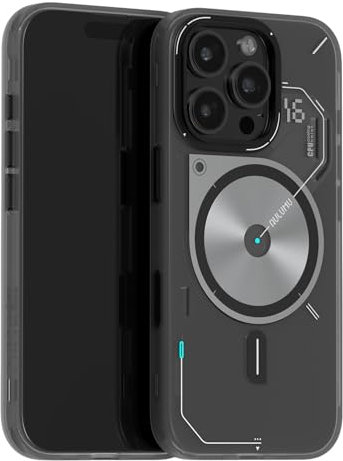 Aulumu A16 für iPhone 16 Pro hülle Magnetische Thermohülle | Kamera-Steuerung | IMD-Technologie | Kompatibel mit MagSafe | Komplett umschließend | Touch Durchscheinendes Grau