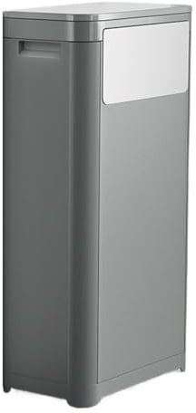 bins for kitchen 25 L/6.6 Gallon Kitchen Trash Can with Lid, Press Top Trash Bin, Space Saving Plastic Garbage Bin with Handle for Living Room Office Hotel Commercial dust bin for kitchen(Gris)