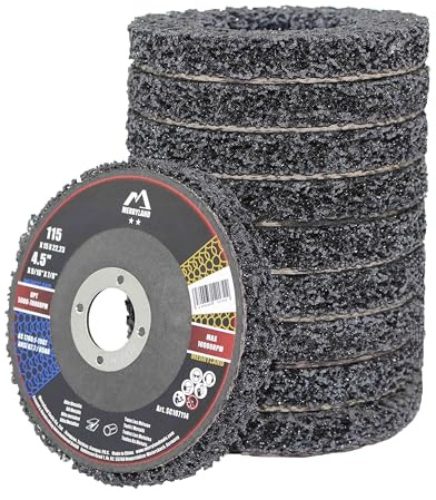 Merryland 10 Stück CSD Scheibe 115 Farbe Rost Schwarz Reinigungsscheibe | 115mm Winkelschleifer, Entroster Scheibe Metall Stahl Grobreinigungsscheibe Grobschleifscheibe SC107114-10 Craft-Line