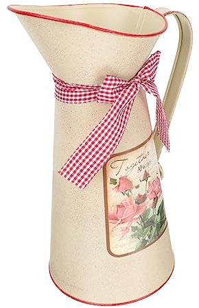 UPKOCH Rustikale Eisen Blumenvase Vintage Blumentopf für Trockenblumen und Pflanzen Dekoratives Behältnis für Landhausstil und Gartenarrangements Langlebig und Praktisch