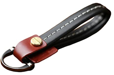 MAGICLULU Porte Clés Cuir Chic pour Hommes et Femmes Accessoire Élégant Noir avec Design pour Téléphone Portable