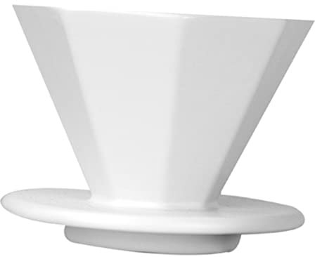 Tofficu 1 Pieza Con Filtrar Café Filtrado Reutilizable Colador Taza De Filtro De Cafetera Taza De Filtro Octogonal Espesado De Café Manual Cerámica Blanco