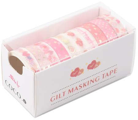 Artibetter 10rollen Washi Tape Set Dekoratives Klebeband Mit Goldfolie Für Scrapbooking Und Diy Zufällige Stile Hochwertiges Japanisches Papierklebeband Für Notizbücher Tagebücher Und