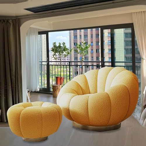 tylxayoxa Modernes Lazy Floor Sofa, Luxus Bubble Chair, Single Swivel Lounge, Gesamtförmige Couch, 3D Wabenform Gebogen, for Wohnzimmer(R)