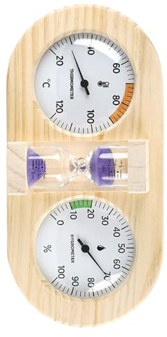 KONTONTY Sanduhr-Timer Hygrometer Raumthermometer Innen Sauna-Timer Sauna-luftfeuchtigkeitsmonitor Countdown-Uhr Für Sauna Genaue Temperatur Sauna Thermometer Purple