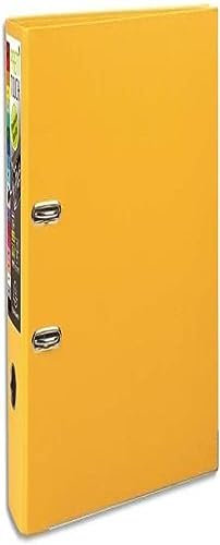 Exacompta 53349E Premium PP-Ordner Prem´Touch. 8 cm breit DIN A4 Kunststoffbezug außen Papierbezug innen Rückenschild austauschbar Ringordner Aktenordner Briefordner Plastikordner gelb