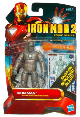 Iron Man 3.75 Comic Book Figure Original Iron Man Silver