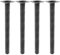PrimeMatik - Pieds de Table Rond pour Meubles et Bureau en Acier Noir 75cm 4-Pack
