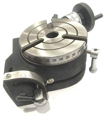 Drehtisch mit MT2-Bohrung, 100 mm, neigbar, für Ingenieurwerkzeuge, schwarz