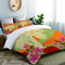 TESCCI Bettwäsche-Set, Mikrofaser,Hawaiian Aloha Vintage Print bunten Strudel Hintergrund Delphine Palmen Blumen,1 Bettbezug 135 x 200cm+ 2 Kopfkissenbezug 80x80cm