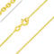 Planetys - Gliederkette Gelbgold 9 Karat (375) Breite 1 mm 40-45-50-55-60 cm, Mesh