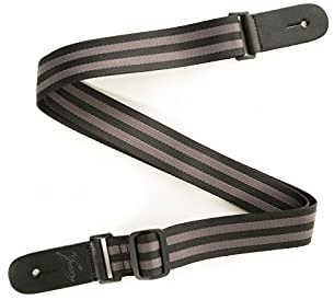 Fame Ukulele Strap, Verstellbarer Instrumentengurt, 88-150 cm Länge, 4 cm Breite, Nylon, Verstärkte Kunstlederenden, Schwarz & Weiß, Inklusive Gurtpin, Filz-Unterleger, Montageschraube