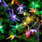 NIWWIN Solarstring-Leuchten, 30 LED, 6,5 Meter lange Lampenschnur, mehrfarbige LED-Fee-Lichter für Garten-Terrasse Hochzeitsfeier Weihnachtsdekoration (Libelle)