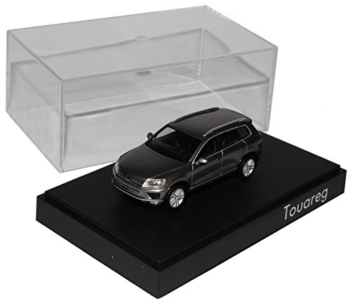 Volkwagen Tuoareg II Gold Beige Metallic 2. Generation Ab 2010 Ab Modell Facelift H0 1/87 Herpa Modell Auto mit individiuellem Wunschkennzeichen