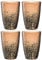 LEONARDO HOME Matera Gläser Set 4-teilig - Becher aus hochwertigem Glas in Hammerschlagoptik - Inhalt 340 ml - Handarbeit - Spülmaschinenfest, robust - 4er Set in beige, 024385