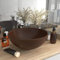 Lavabo de lujo, XIAOGUANG Lavabo Sobre Encimera, Lavamanos Para Baños, Lavabo Baño, Mueble Lavabo, Muebles De Baño, redondo cerámica marrón oscuro mate 32,5x14 cm