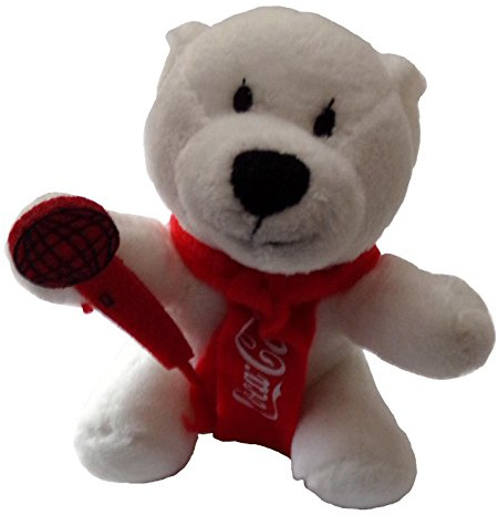 Coca C o l a - Eisbär mit Mikrofon - ca. 11 cm - Edition 2016