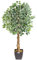 CHRISTOW Artificial Ficus Tree, Fake Weeping Fig House Plant for Home Decoration, Lifelike Variegated Leaves, Natural Wooden Trunk with Twists, Weighted Pot, Indoor Outdoor (120cm / 4ft)