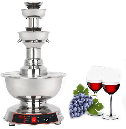 ROGHA 3-Tier Party Wine Fountain, Juice/Cocktail/drinks Dispenser, Wine Drinks, Christmas Party Decoration, for Bar/Great Party/Wedding