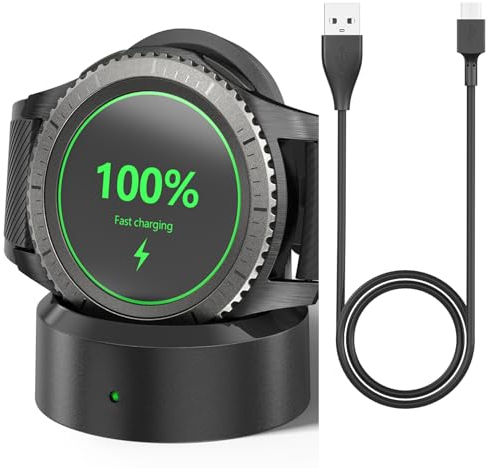 Charger Dock for Samsung Gear S5 S4 S3 S2 Classic/Frontier, Charging Magnetic Stand Cradle with USB Cable for Samsung Gear S3 Frontier Classic