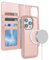 ELTEKER Hülle für iPhone 14 Pro,[Abnehmbare Magnetische] [Kabelloses Laden] HandyHülle für iPhone 14 Pro Klapphülle mit Kartenfach,Schutzhülle Leder Hülle für iPhone 14 Pro-Roségold