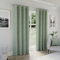 Enhanced Living Austin Sage Green Blackout Curtains for Living Room - 46x90 inch (117x229 cm) - Textured Linen Look Eyelet Curtains for Bedroom - 2 x Curtain Panels