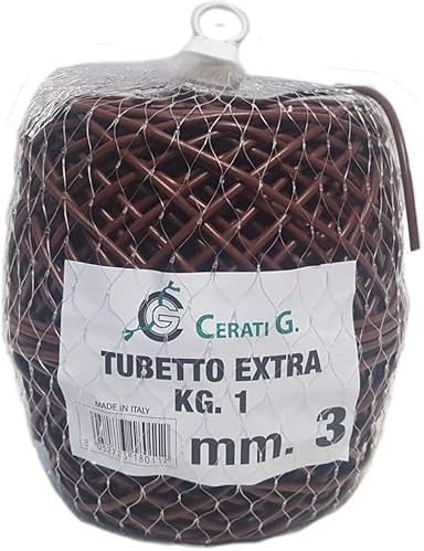 Gro Garden Products Flexible Tying Tube, Plant Ties for All Plants, Garden Ties for Plants, Garden String Plastic, Soft & UV Stable Garden Plant Ties for Plants (Brown, 5mm x 75m (250ft))